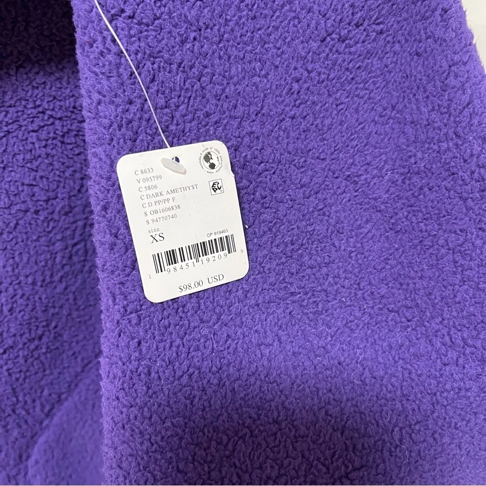 NWT Free People Mountain High Half Zip Fleece in Dark Amethyst Purple Sz XS - Picture 6 of 6